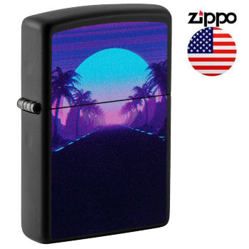 Зажигалка Zippo 49809 Sunset Black (светится под ультрафиолетом)
