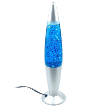 Лава лампа с блёстками синего цвета (40 см)