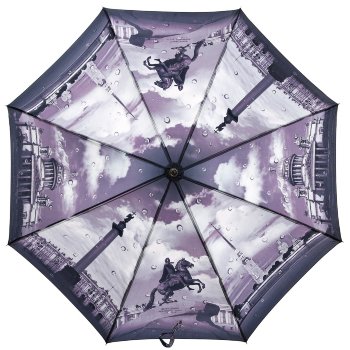 Зонт-трость "Петербург в фиолетовых сумерках" (полуавтомат)