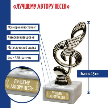 Статуэтка Ключ "Лучшему автору песен" (15 см)
