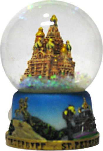 Снежный шар "Храм Спаса-на-Крови" (диаметр 4,5 см)