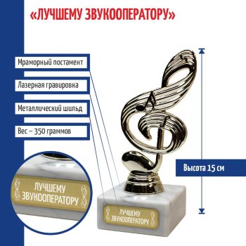 Статуэтка Ключ "Лучшему звукооператору" (15 см)
