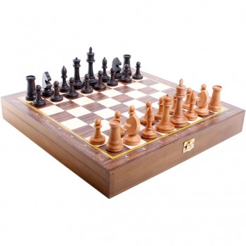 Шахматы "Профессиональные" из бука с утяжелёнными турнирными фигурами (37х37х4,5 см)
