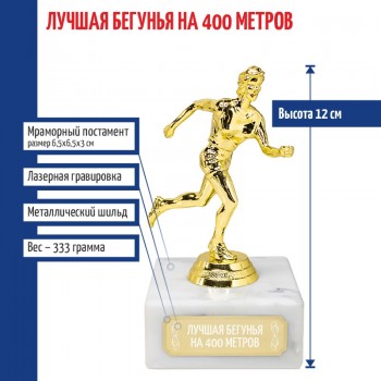 Статуэтка Бегунья "Лучшая бегунья на 400 метров" (12 см)