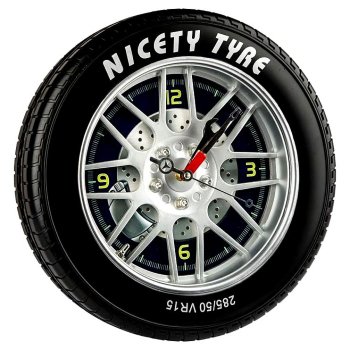 Большие настенные часы "Автомобильное колесо" (40 см)