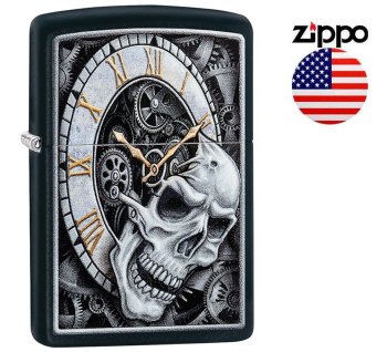 Зажигалка Zippo 29854 Skull Clock Design