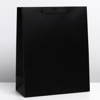 Подарочный пакет чёрного цвета (40 х 31 см)