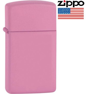 Зажигалка Zippo 1638 Pink Matte (узкий корпус Slim)