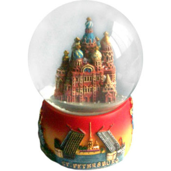 Снежный шар "Храм Спаса-на-Крови" (диаметр 6,5 см) / Санкт-Петербург