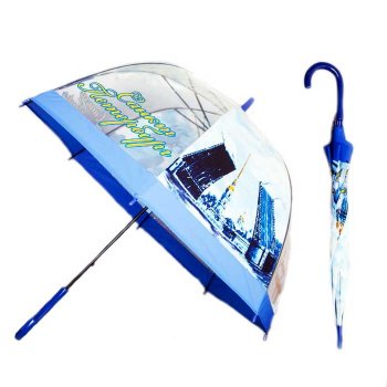Зонт-трость "Санкт-Петербург в синих тонах" (купол 76 см, полуавтомат)