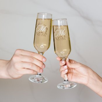 Набор из двух бокалов для шампанского "Мистер и Миссис" (200 мл)