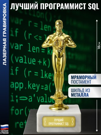 Награда "Лучший программист SQL" (18 см)