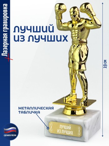 Статуэтка Бокс "Лучший из лучших" на постаменте (19 см)
