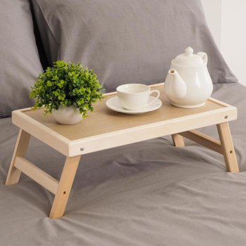 Столик для завтрака в постели орехового цвета (50 х 30 х 20 см)