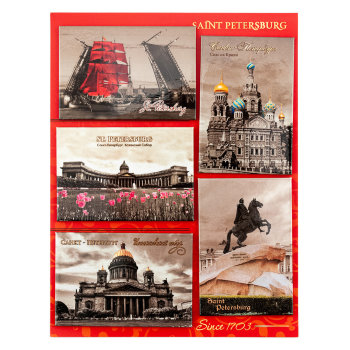 Набор из пяти магнитов "Петербургские акценты" 