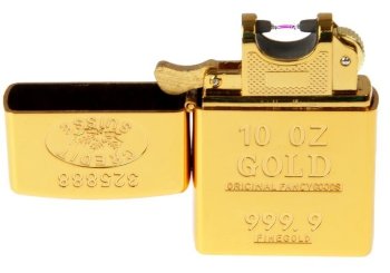 Дуговая USB зажигалка "Золотой слиток"