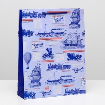 Подарочный пакет "Транспорт" (42,5 х 33 х 10 см)