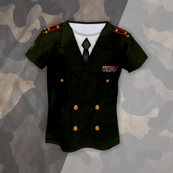 Мужская футболка "Полковник российской армии" (размер 48)