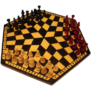 Шахматы для троих игроков - Большие (53х47 см)