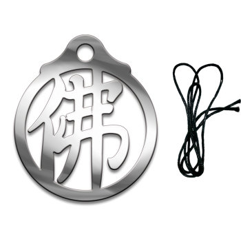 Подвеска с кулоном "Хотей" из стали на шнурке