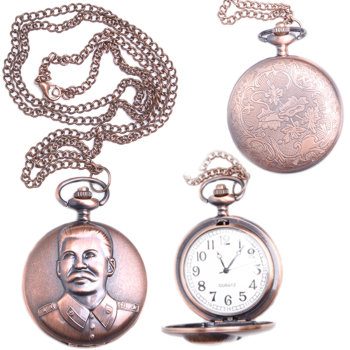 Карманные часы на цепочке "Сталин" медного цвета