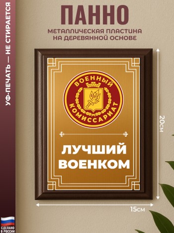 Настенный диплом "Лучший военком"
