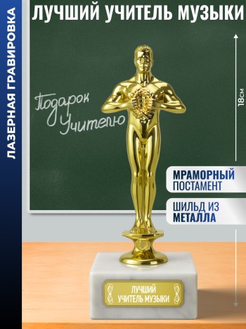 Статуэтка Фигура "Лучший учитель музыки" (18 см)