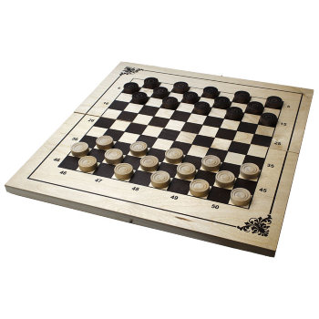 Международные стоклеточные шашки (42 x 21 х 4 см)