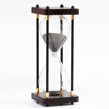 Песочные часы на 45 минут с коричневым песком (25 см)