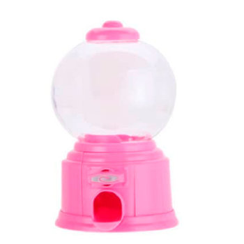 Дозатор для конфет с копилкой розового цвета