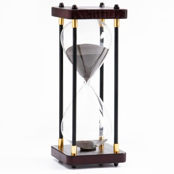 Песочные часы на 60 минут с коричневым песком (25 см)