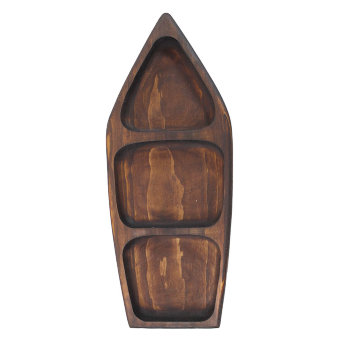 Менажница "Лодка" из дерева (30 х 12 см)