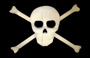 Пиратский флаг "Череп и кости" (135 х 90 см)