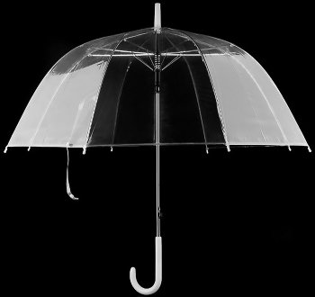 Зонт-трость с прозрачным куполом - Clear (купол 80 см)
