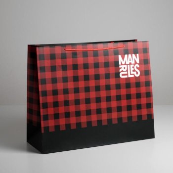 Подарочный пакет "Man rules" (49 х 40 х 19 см)