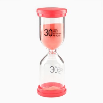 Песочные часы на 30 минут с красным песком (12,5 см)