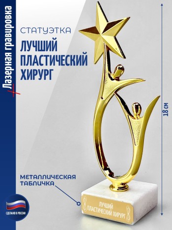 Статуэтка "Лучший пластический хирург" со звездой (18 см)