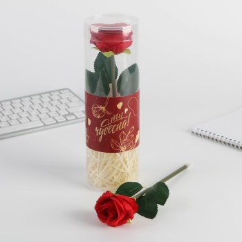 Шариковая ручка "Красная роза"