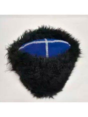 Папаха чёрная с синим верхом