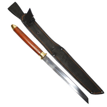 Нож "Самур" из стали 95х18 с кожаными ножнами (38,5 см)