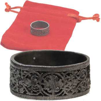 Оловянное кольцо (широкое, размер 17)