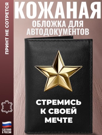 Обложка для автодокументов "Стремись к своей мечте"
