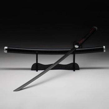 Самурайский меч катана с чёрным клинком
