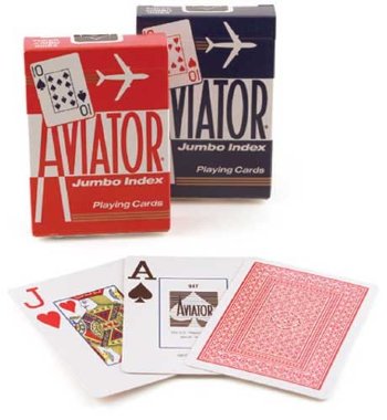 Игральные карты "Aviator Jumbo Index" (USPCC, США, 54 карты)