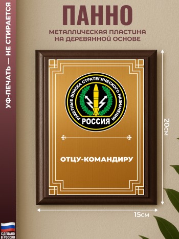 Настенный диплом "Отцу-командиру" РВСН