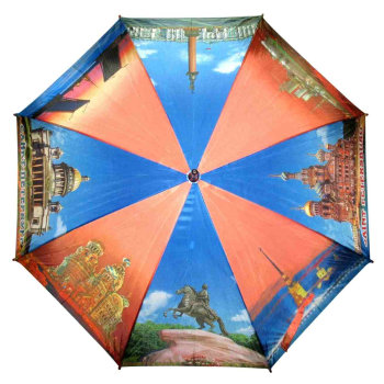 Зонт-трость "Санкт-Петербургские виды" (купол 93 см, полуавтомат)