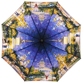 Зонт-трость "Санкт-Петербургские фонари" (полуавтомат)