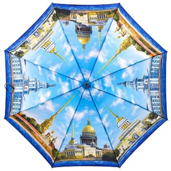 Зонт-трость "Взгляд с акватории Невы" (полуавтомат)
