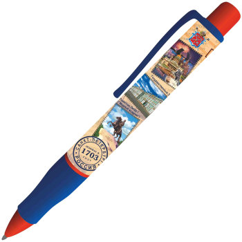 Гигантская шариковая ручка "Петербургские марки" (33 см)