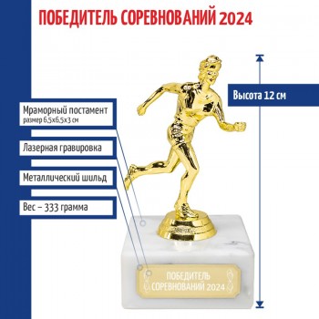 Статуэтка Бегунья "Победитель соревнований 2024" (12 см)